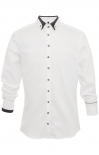 Tiroler Hemd 420006-3536-0115 wit antraciet (Slim Fit)