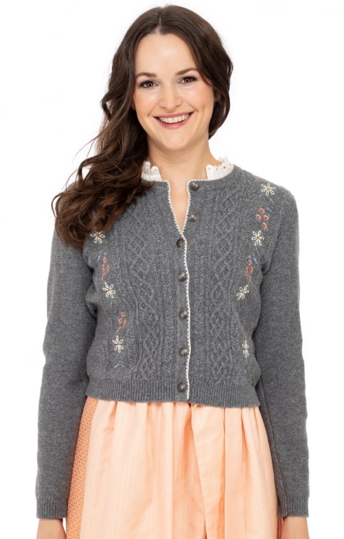 Strickjacke FRESACH hellgrau
