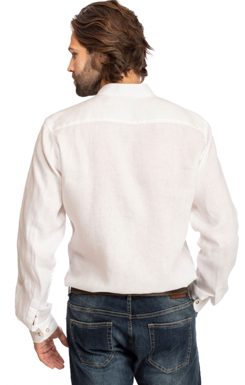 Klederdrachthemd 175LI wit (Slim Fit)