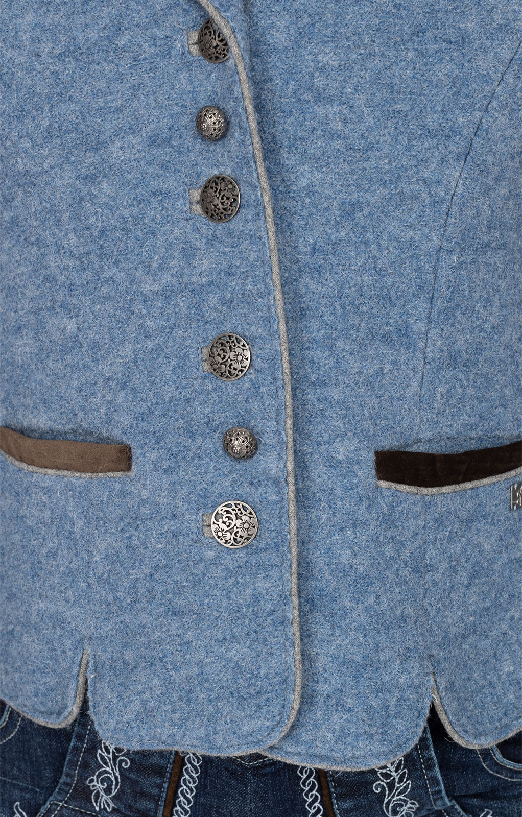 weitere Bilder von Giacca da passeggio per giacche tradizionali MILAN blu chiaro marrone
