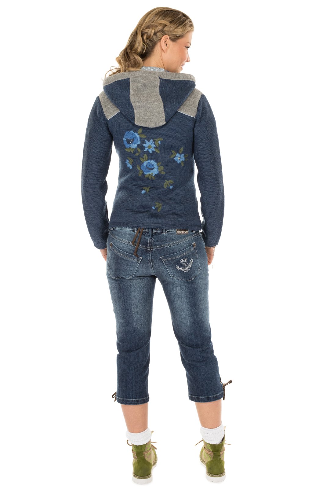 weitere Bilder von Giacca in maglia Grainet jeansblau