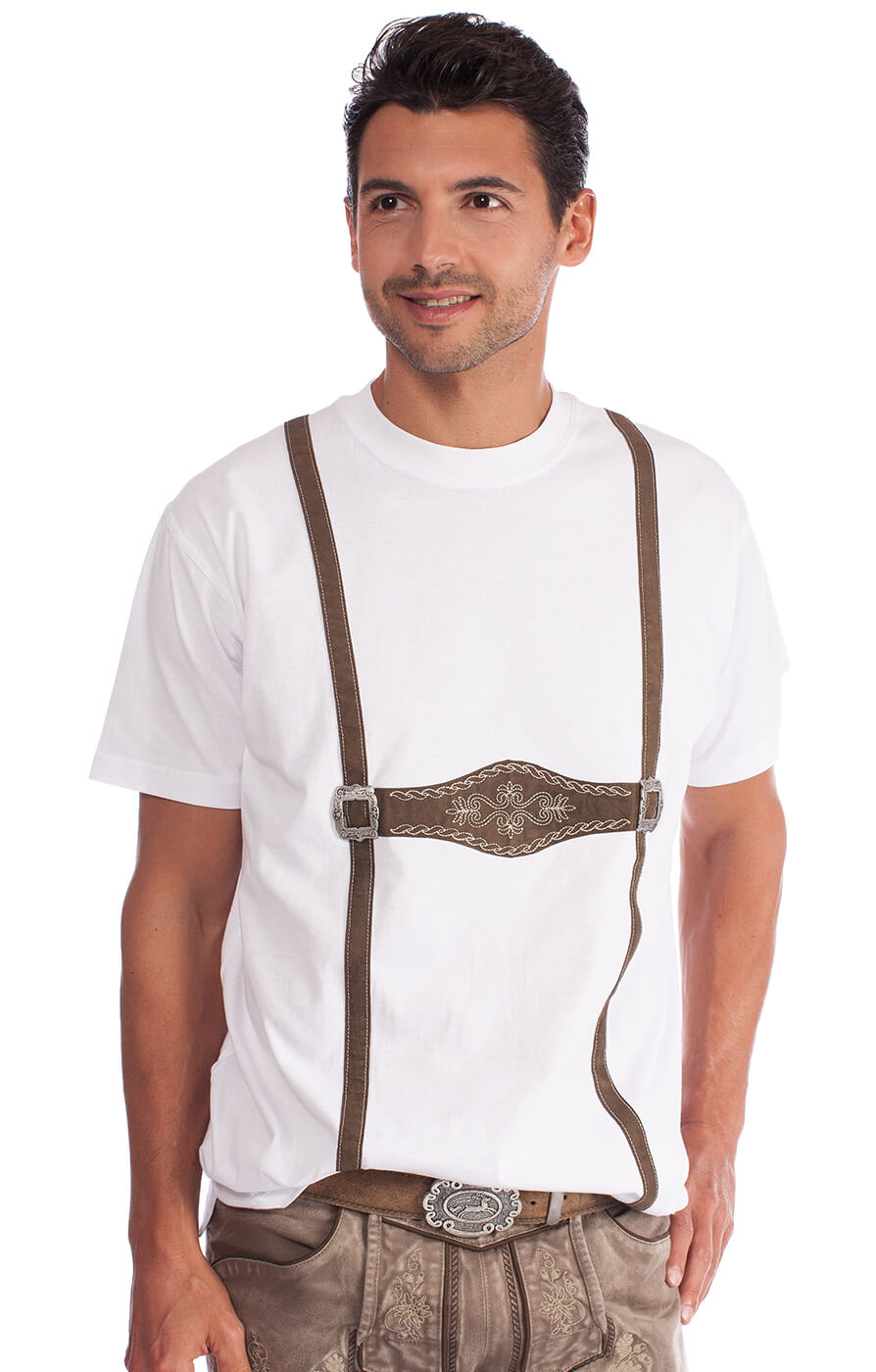 Oktoberfest T-Shirt Shirt Hosenträger für Lederhose S M L XL XXL 3XL 4XL 5XL