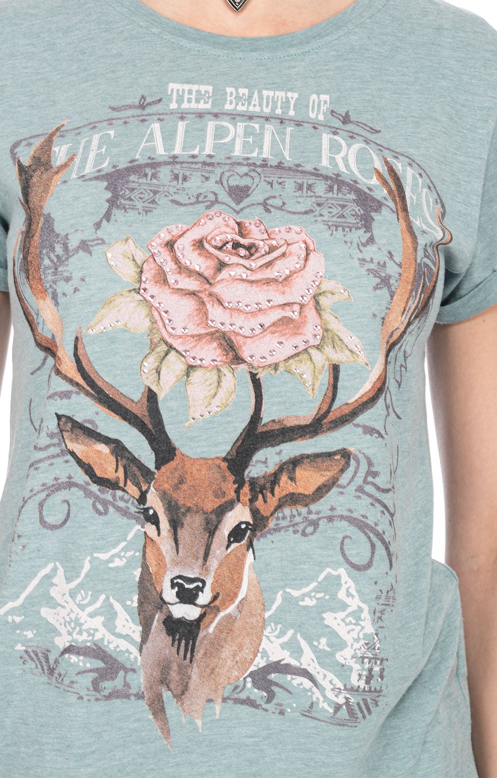 weitere Bilder von Trachten T-Shirt F24 - ALPENROSES tuerkis