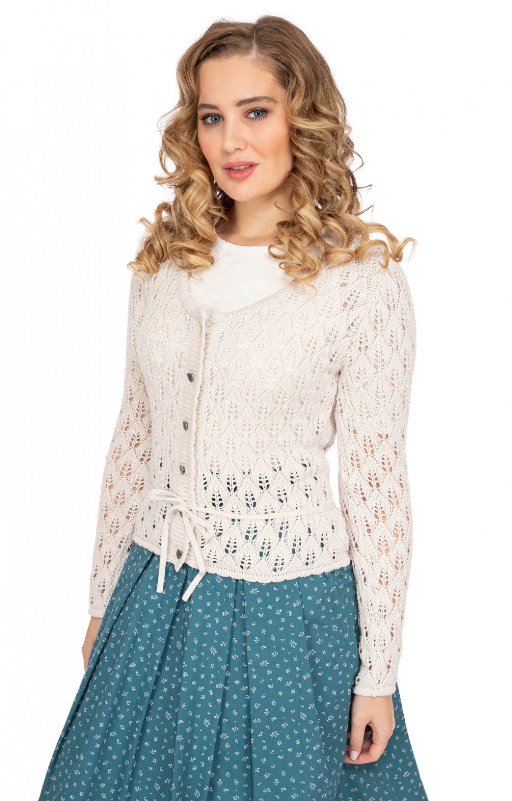 Cardigan Trachtenjacke Sale Dirndljacke Strickjacke Dirndl Beige