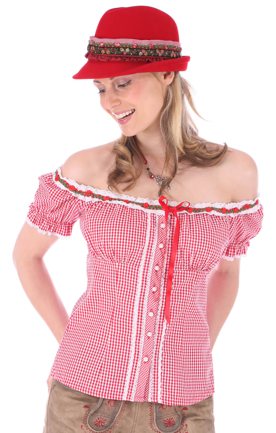 Traditional blouse Becky red von Krüger Dirndl