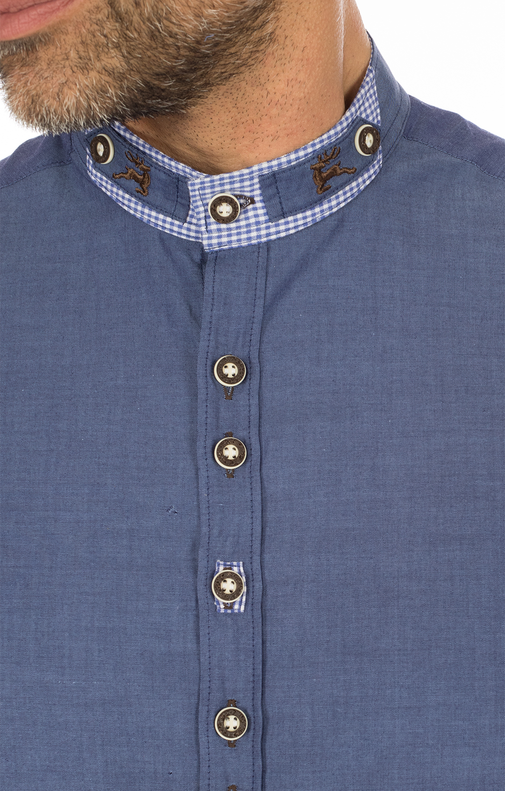 weitere Bilder von German traditional shirt Pfoad blue