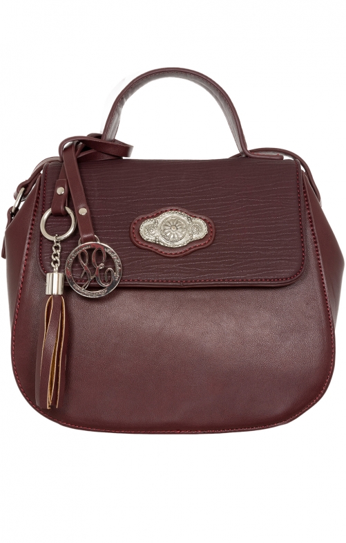 Traditional Handle bag 18100 bordeaux