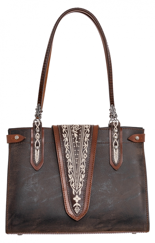 Tracht Bag 236-2656 brown with embroidery