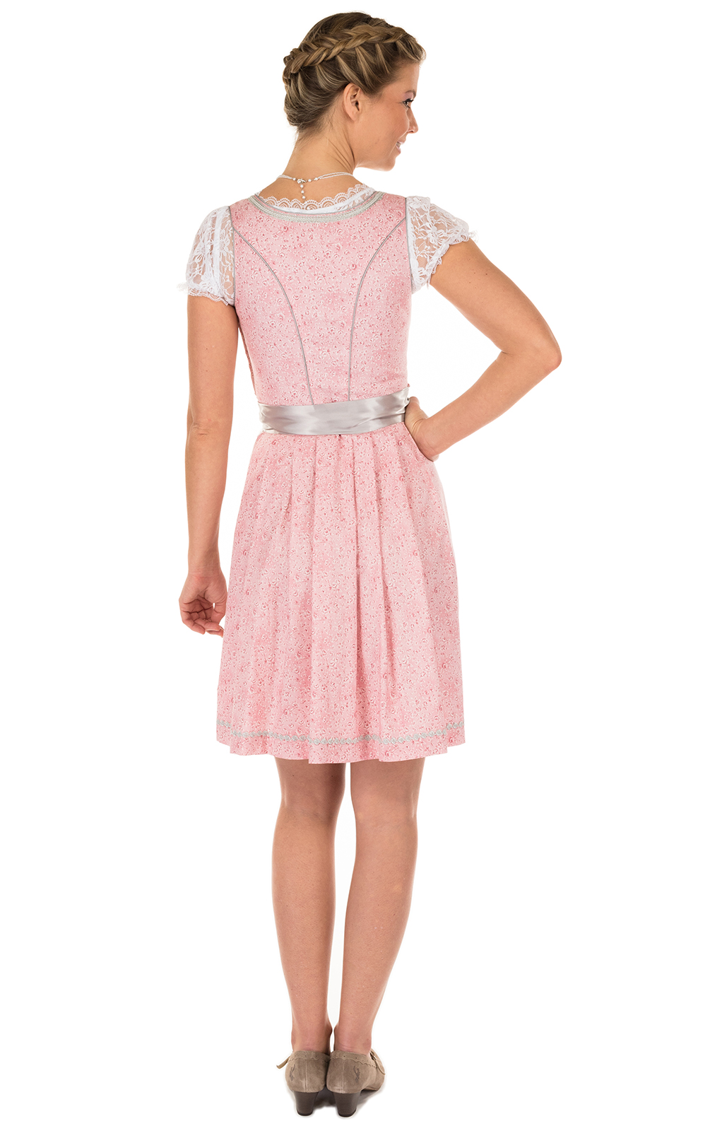 weitere Bilder von Minidirndl 2 delig 55 cm BEATA roze zilver