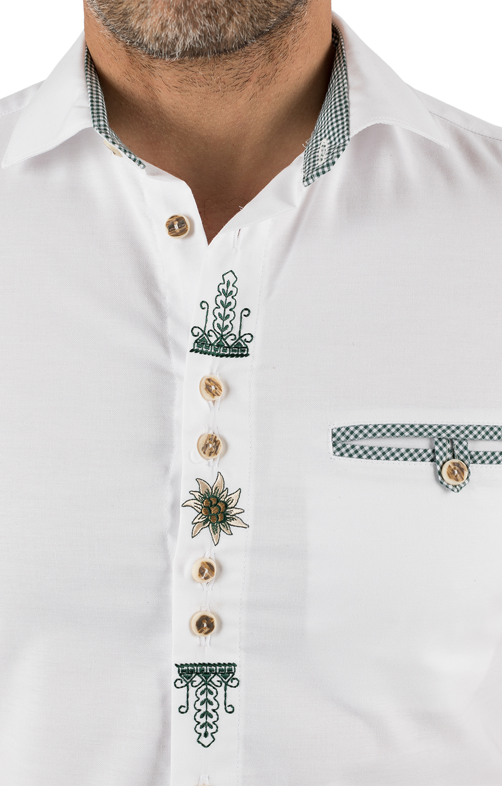 weitere Bilder von German traditional shirt arms short THORSTEN white