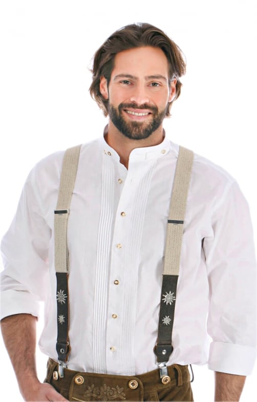 Traditional suspenders HT18694-4 beige