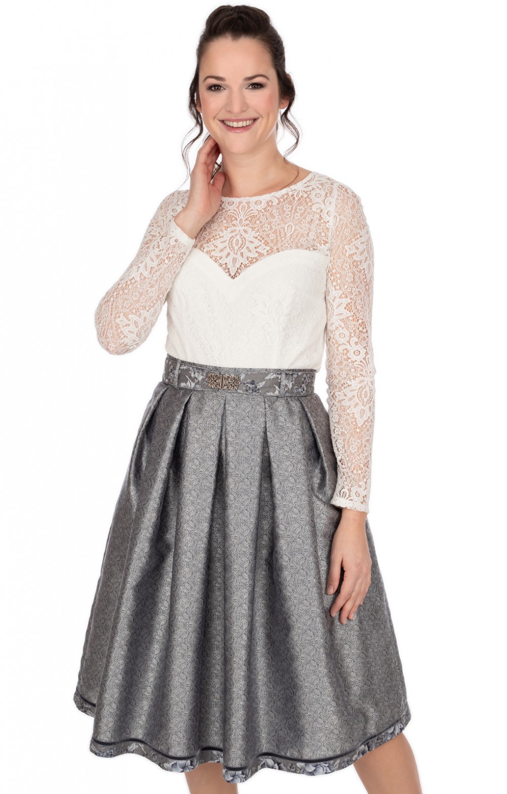 Damen MarJo Damenrock 'Gisele' In Grau – Eleganter Trachtenrock