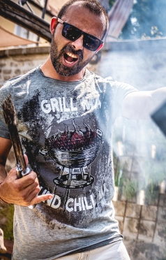 T-Shirt GRILL & CHILL grey T-Shirt GRILL & CHILL grey