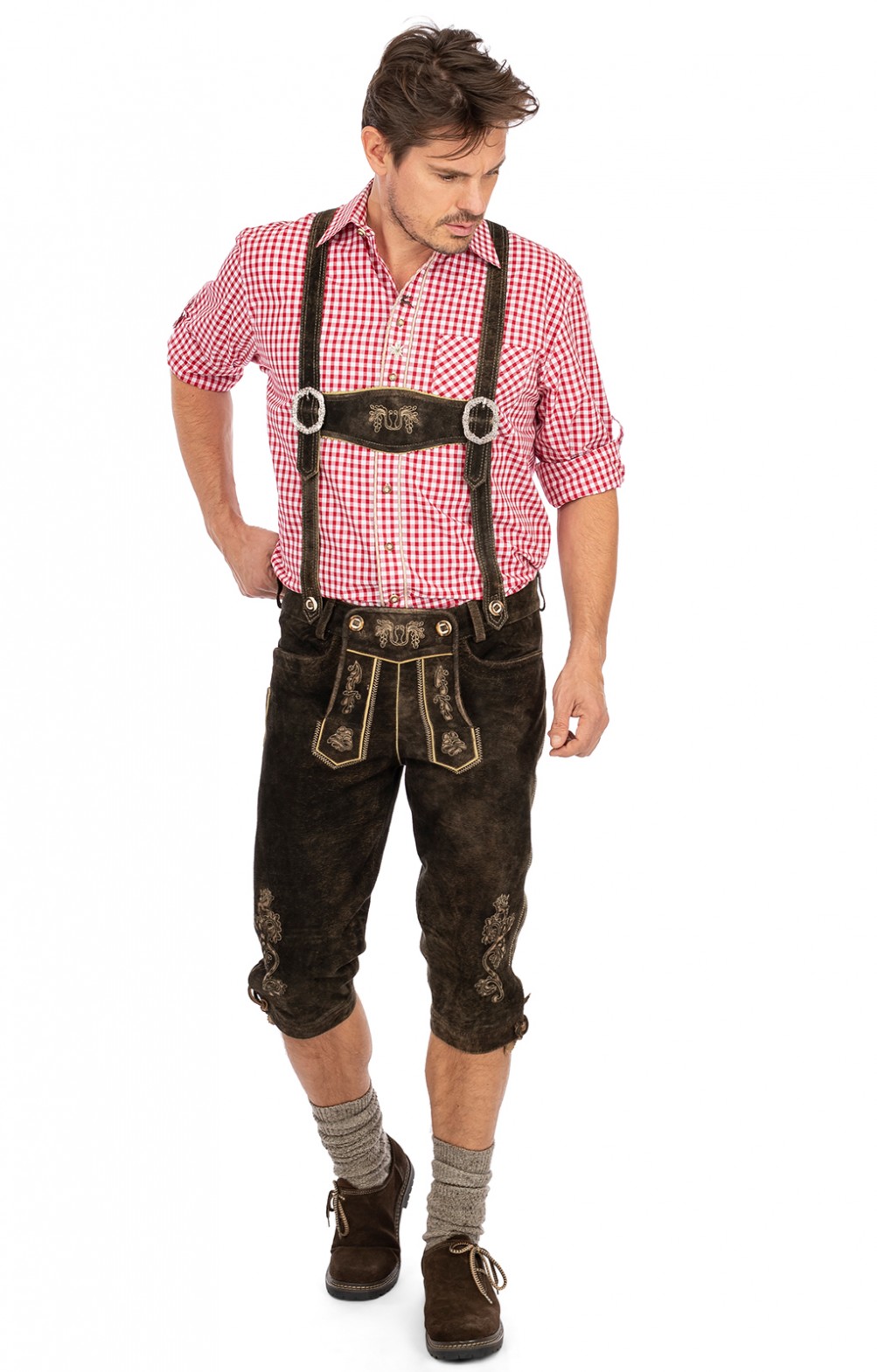 Maddox Lederhose Kniebund HOCHBERG Zwickl bisam - Alpenclassics.de