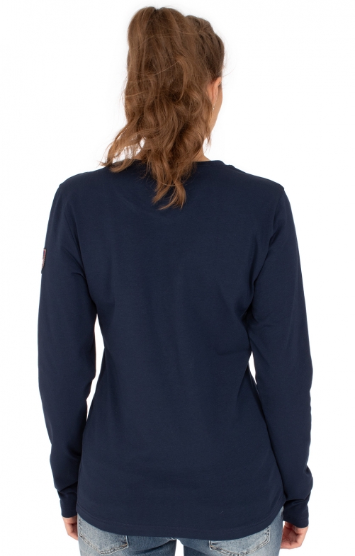 Shirt met lange mouwen DEMUTALM donkerblauw