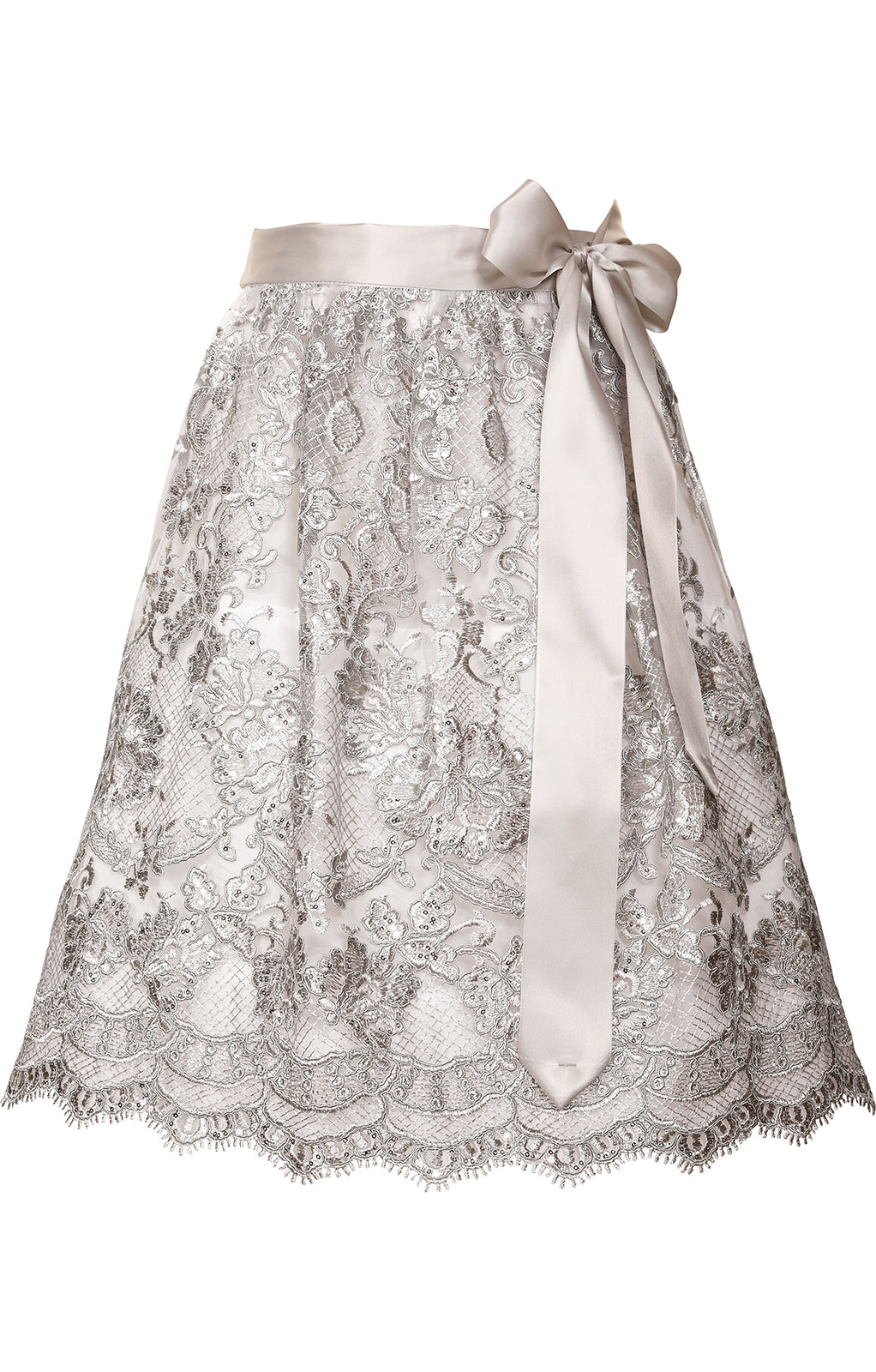 Dirndlschürze Schwarz Silber - Edle Taftschürze Für Trachtenmode