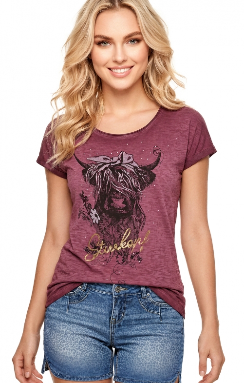 T-Shirt BRONJA weinrot