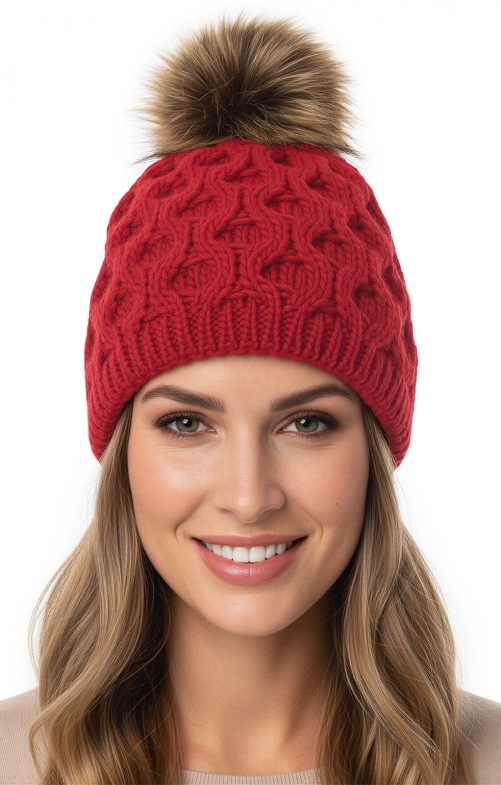 Strickmütze 45052KB rot