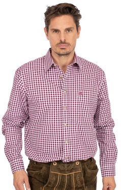 German traditional shirt BASIC bordeaux (Regular Fit) XS German traditional shirt BASIC bordeaux (Regular Fit) XS