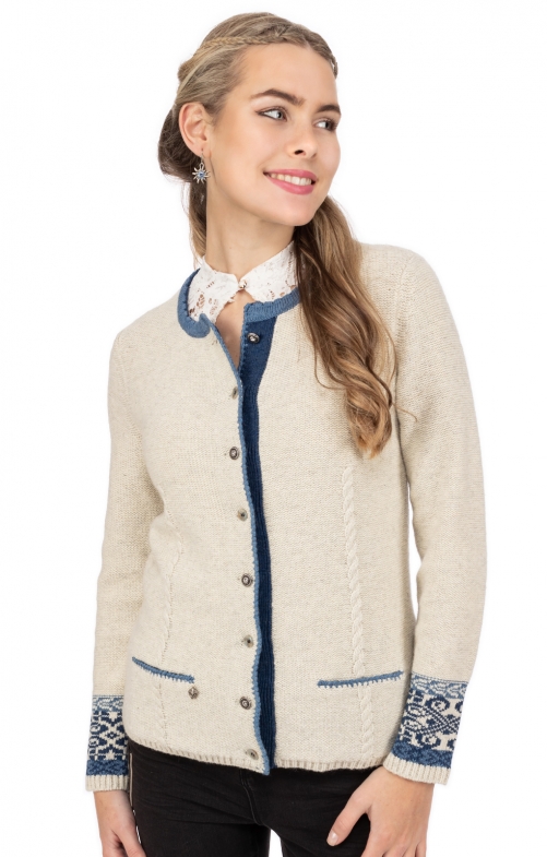 Strickjacke BRUCK sand blau