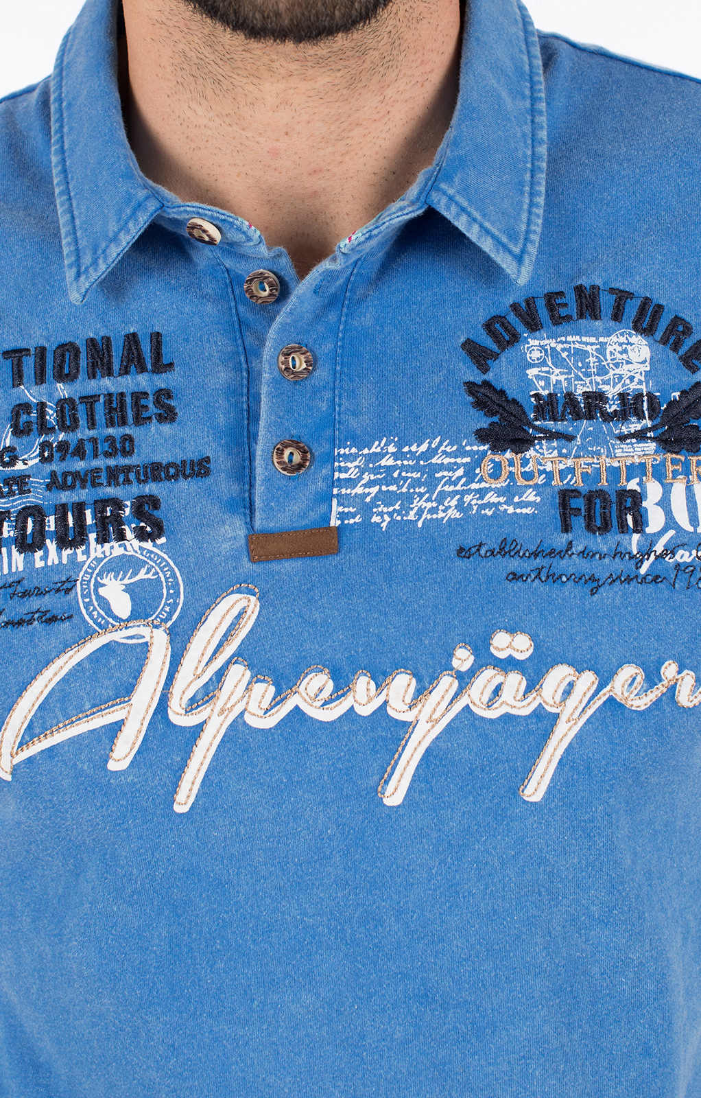 weitere Bilder von Kostuums T-shirt E09 - ALPENJAEGER blauw