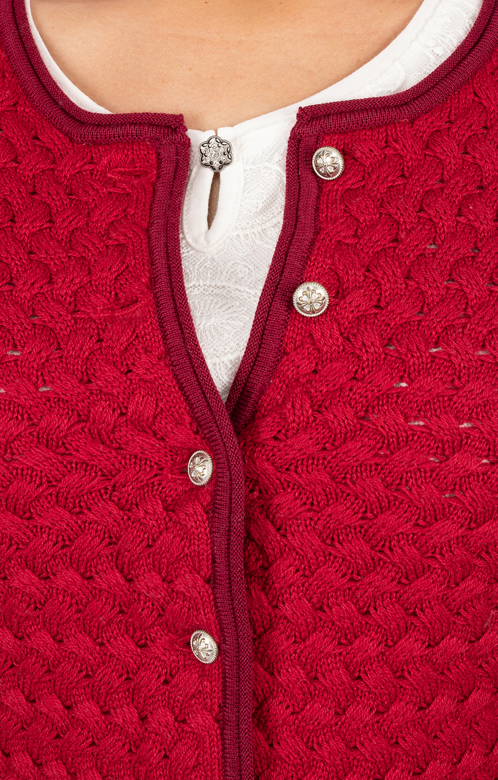 weitere Bilder von Traditional Cardigan PALME red