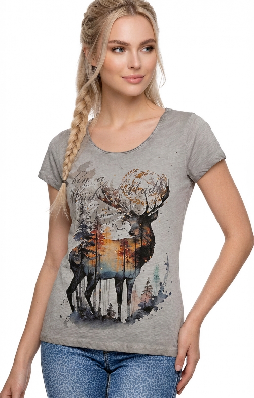 T-Shirt BERNHILDE hellgrau