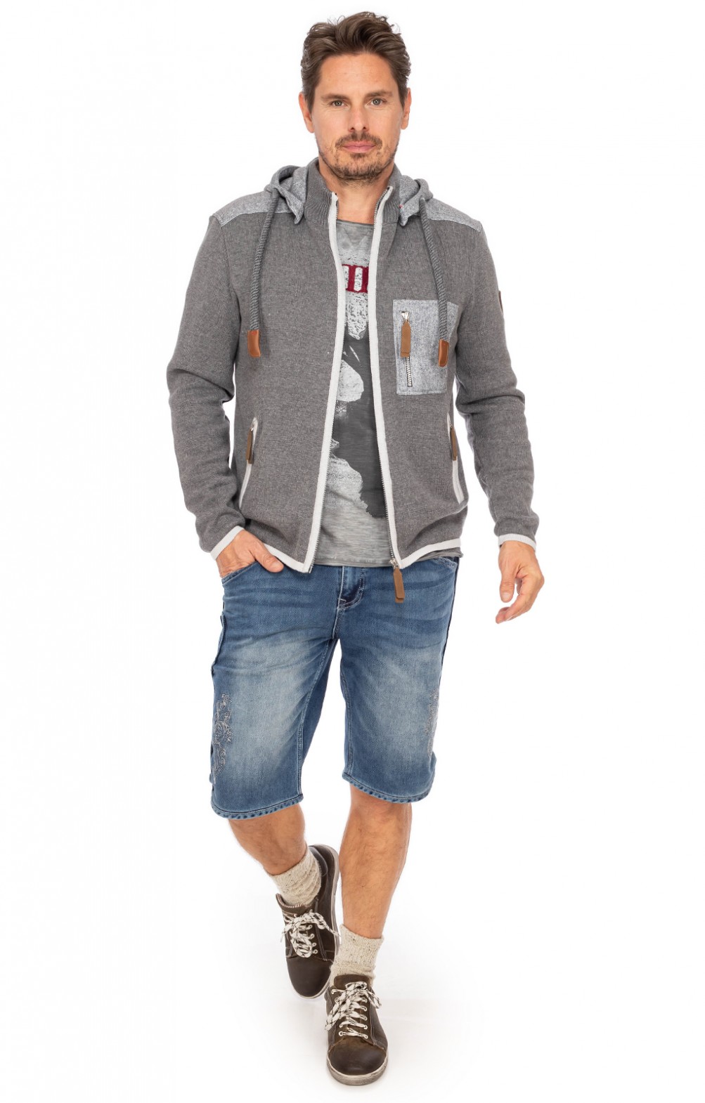 Angereralm Herren Jacke Almgwand Almgwand Wolljacke Karo Jacke