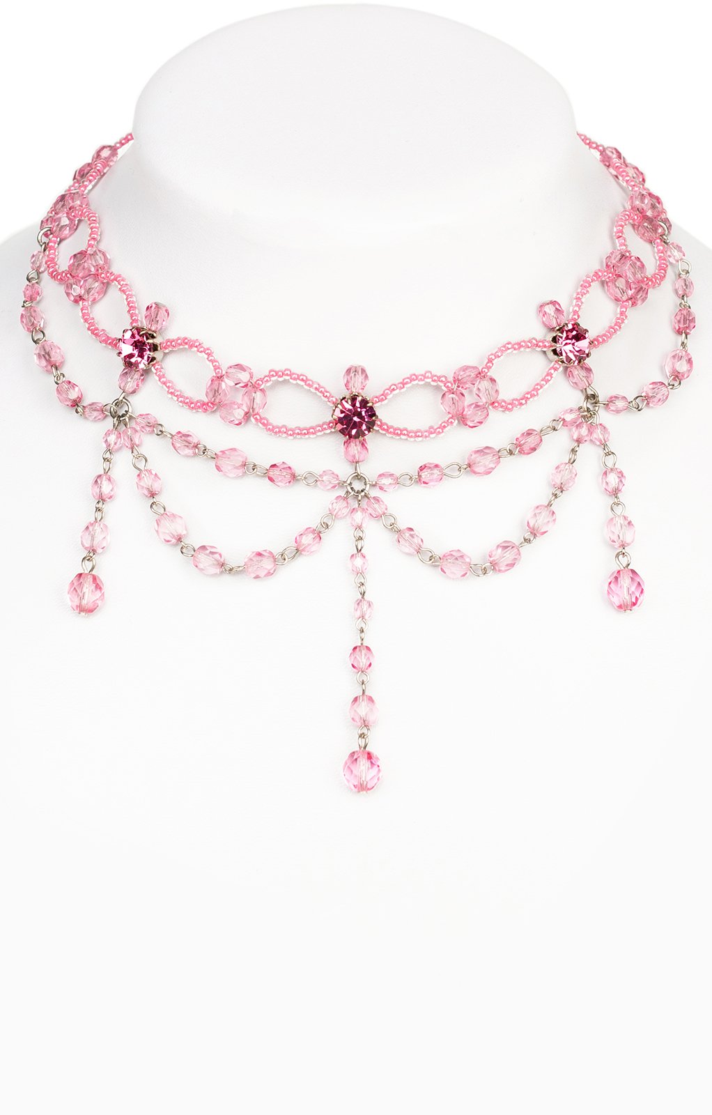 Glass pearls collier 12223 pink von Schuhmacher