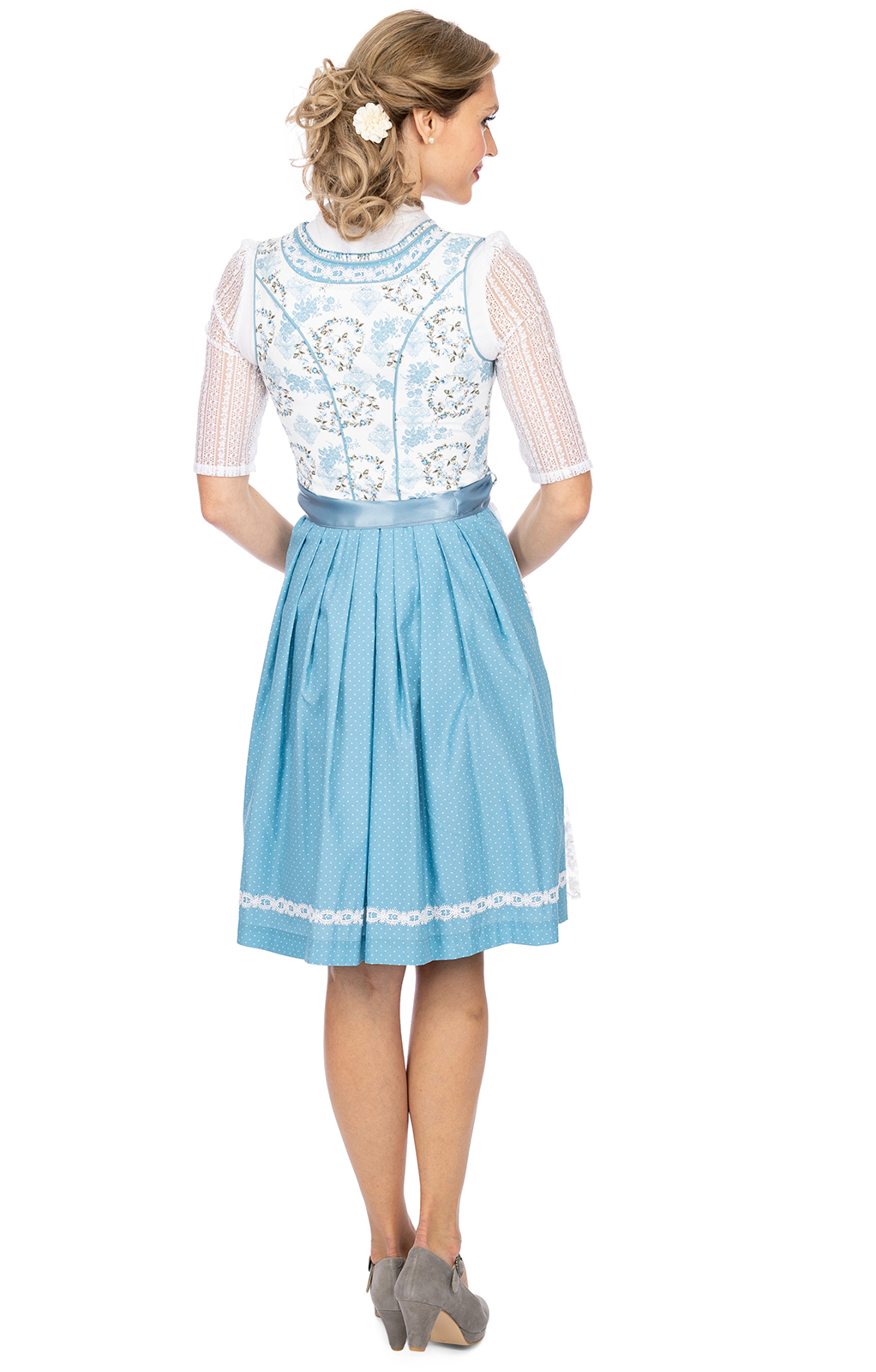 weitere Bilder von Midi Dirndl 2tlg. 58 cm MARINKA eiswasser blau