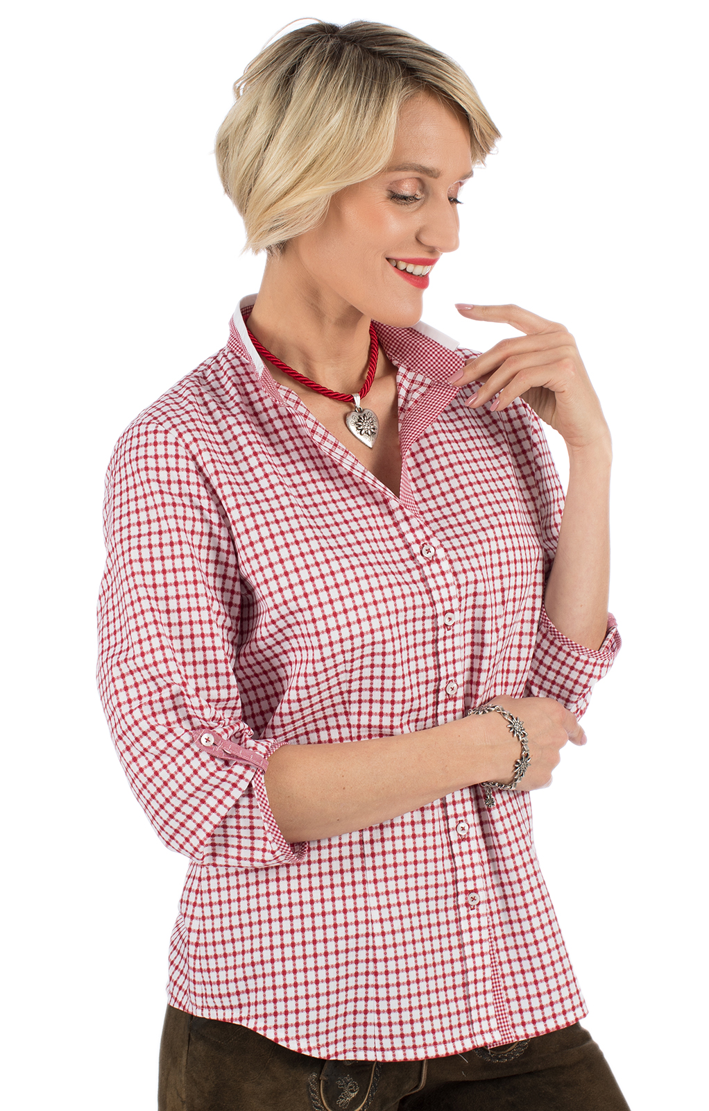 Traditional blouse VALERIE red von OS-Trachten