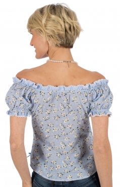 Trachtenbluse BLUMENWUNDER blau Trachtenbluse BLUMENWUNDER blau
