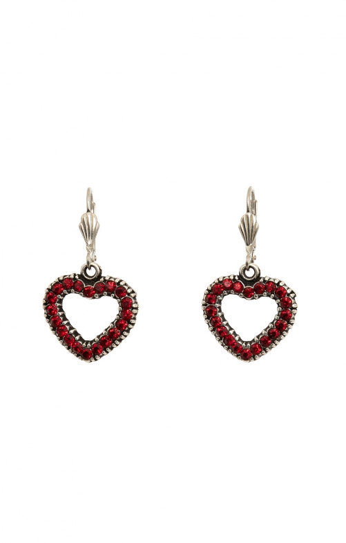 Earrings heart 7929 red
