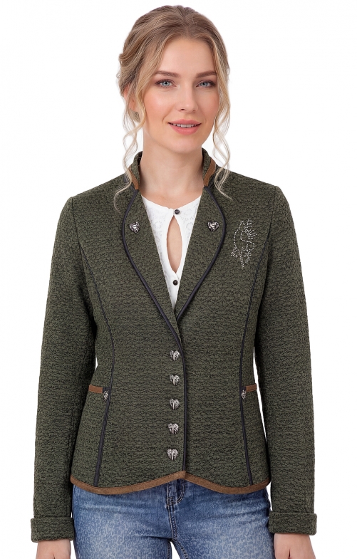 Jacke LARA JACQUARD oliv