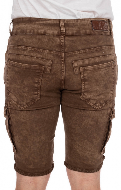 Herren Jeanshose Hannes Kurz - Trachtenlook Modern Schlammfarben