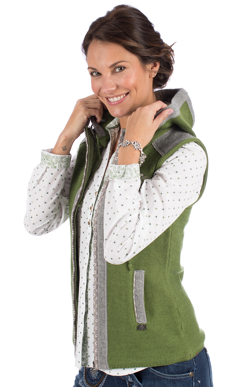 weitere Bilder von Knitted vest GRAIN green