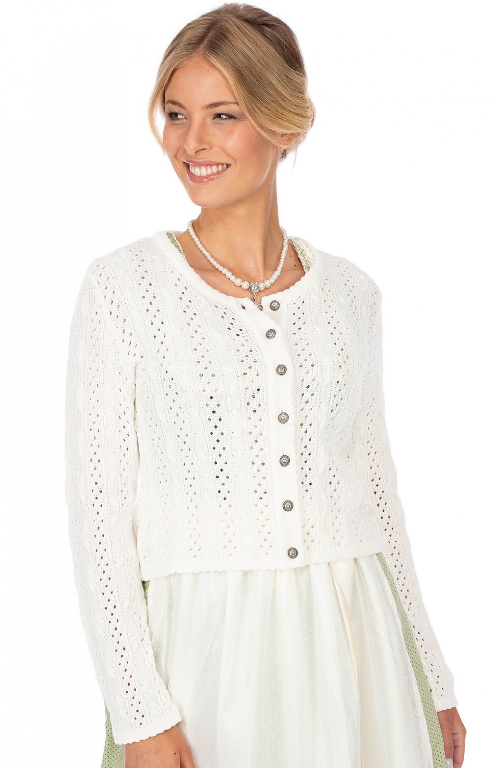 OS-Trachten Strickjacke NEUSTADT ecru