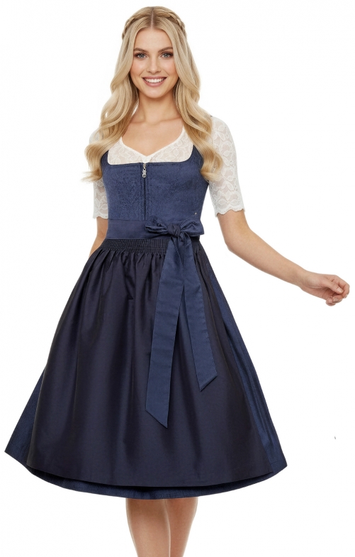 Midi Dirndl 2tlg. 70 cm BIEBELRIED navy