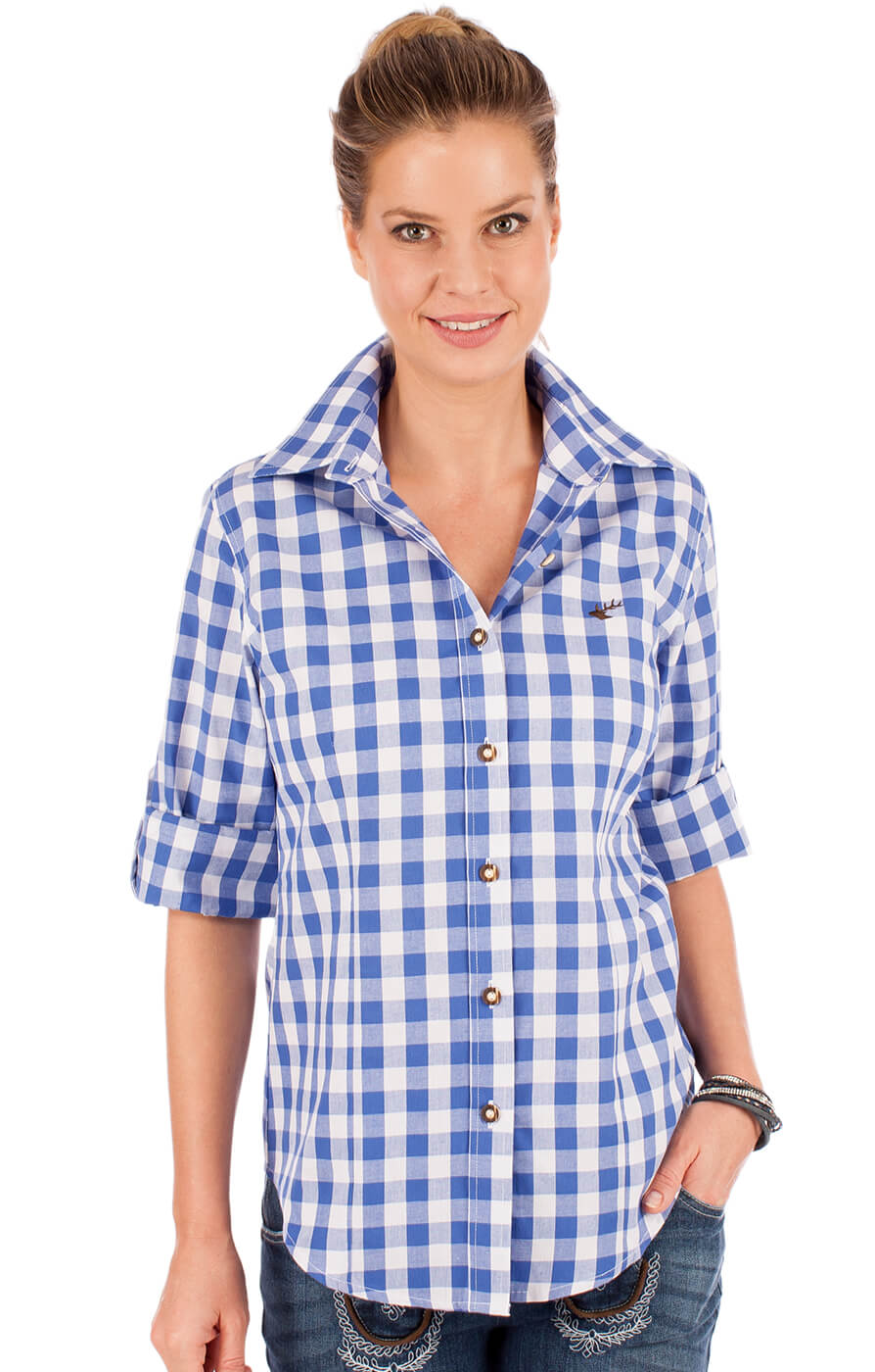 Traditional blouse ISIDORA blue von OS-Trachten