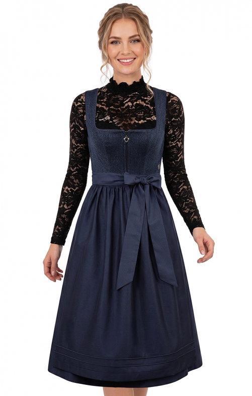 Dirndl 70 cm 2-delig EBERSTEIN inktblauw