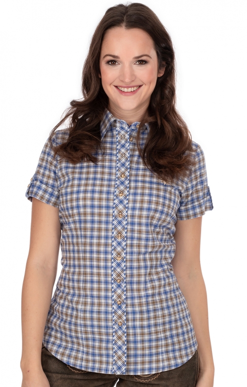 Traditional blouse 451003-3369-66 medium brown