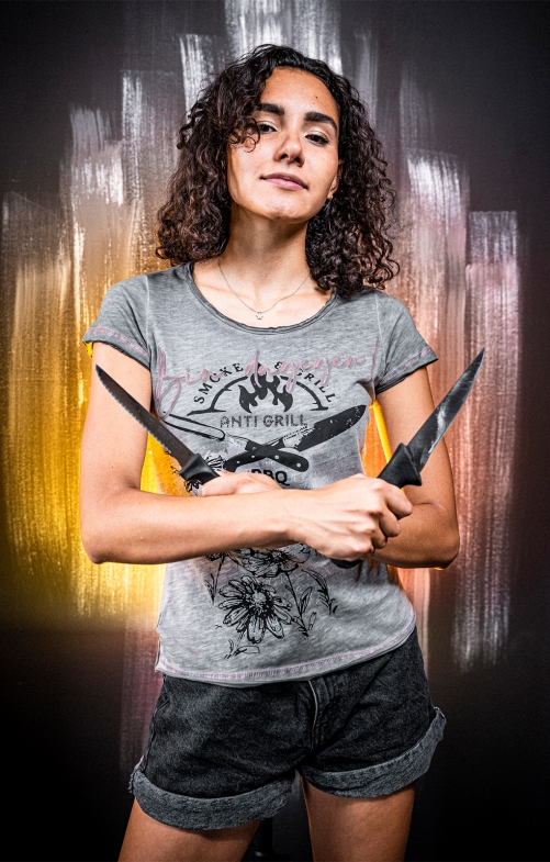 T-Shirt ANTIGRILL hellgrau