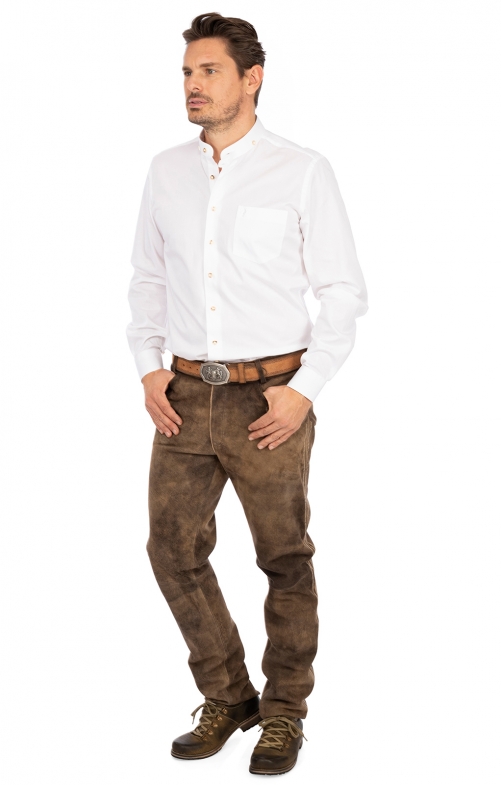 Klederdrachthemd LF133 wit (Slim Fit)