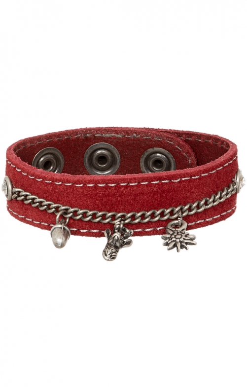Bracelet 19-3705 suede red