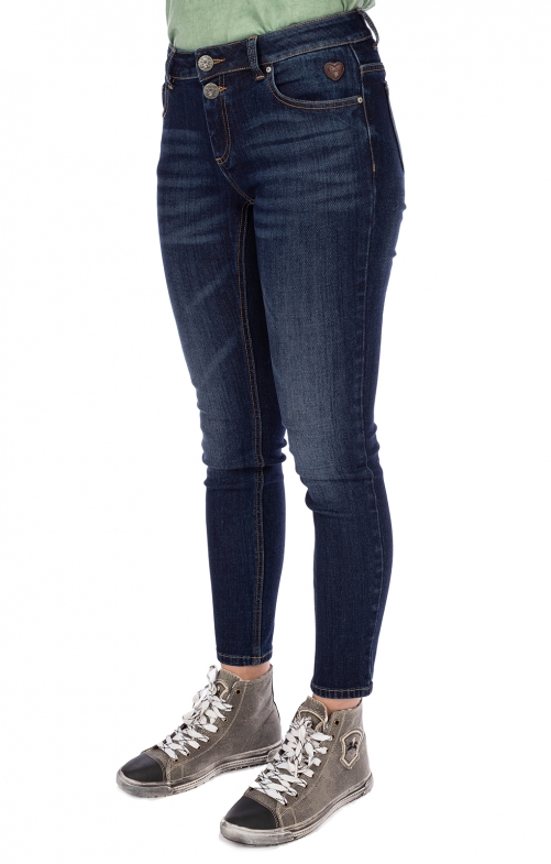 Jeanshose lang WANDA dunkelblau