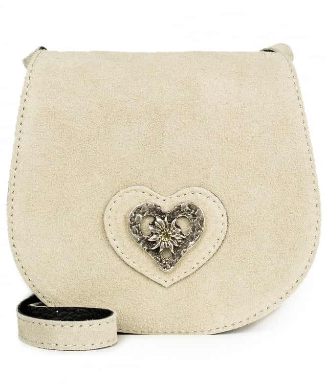 Traditional leather bag with heart TA30340-8489 natur