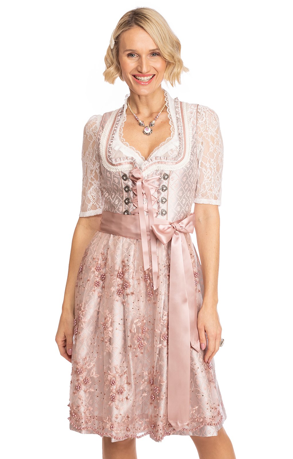 Midi Dirndl 2pz. 60 cm NALIA rosa von Krüger Dirndl