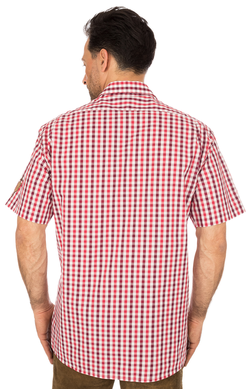 weitere Bilder von German traditional shirt short arms red MATTI (Regular Fit)