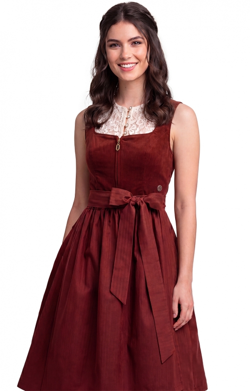 Dirndl a 2 pezzi 70 cm ANSFELDEN henna