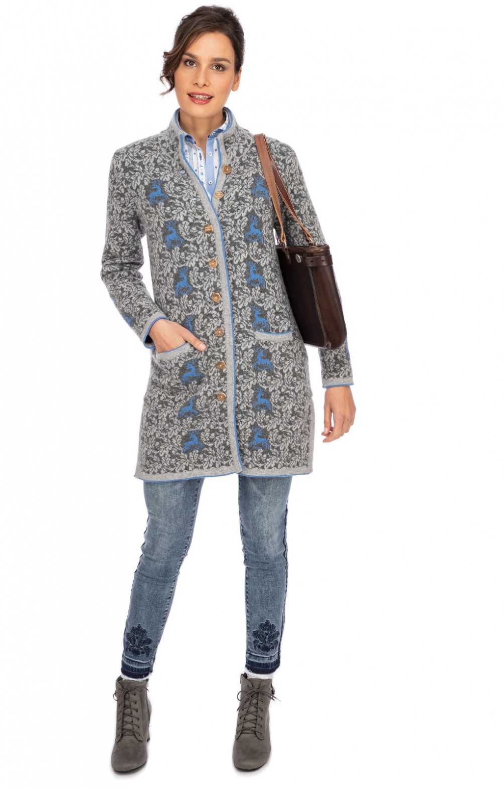 Astrifa Astrifa Strickjacke IMSTERBERG grau